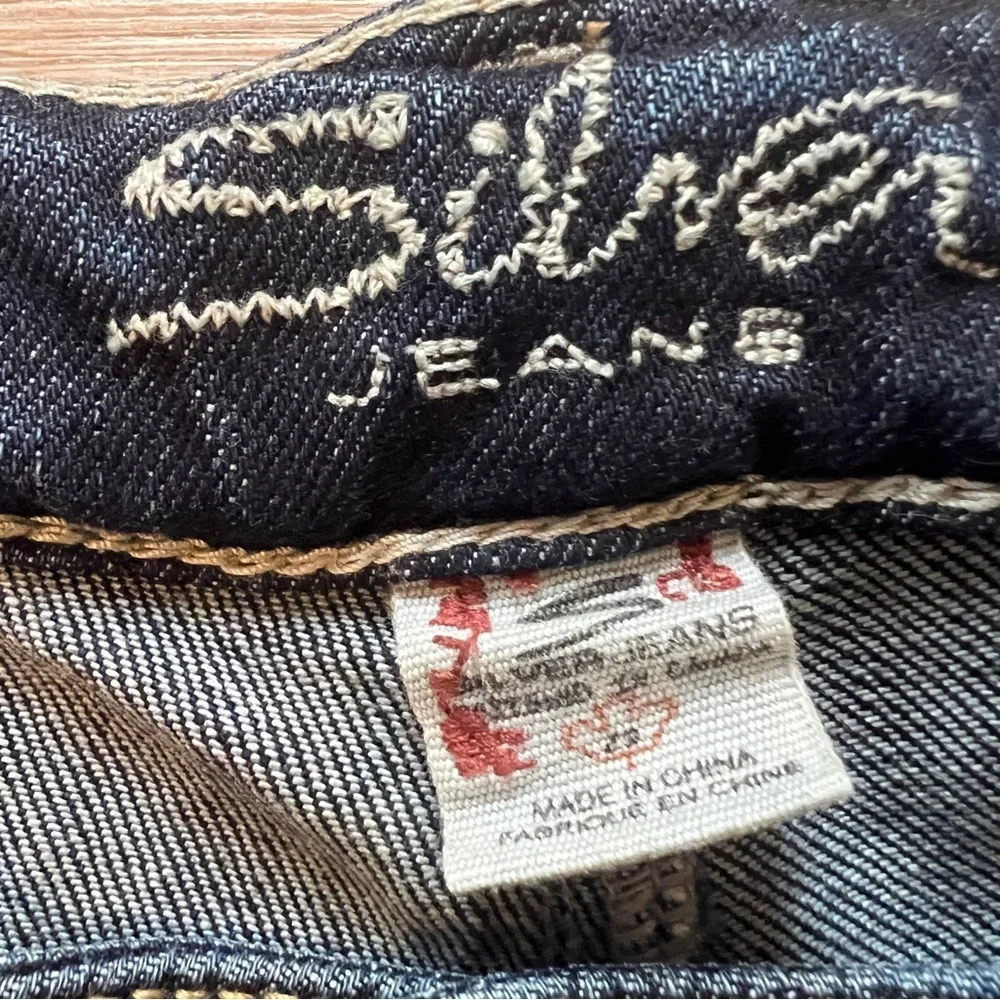 Silver Jeans Sam Distressed Straight Jeans W29 L30 Dark Wash men’s denim